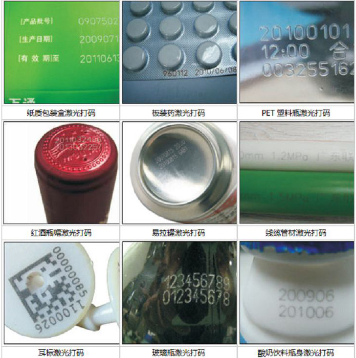 酒水飲料、食品醫藥包裝激光打標